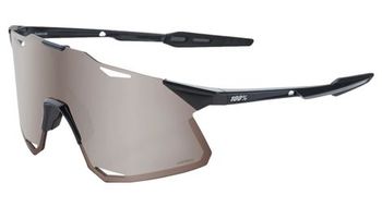 100  gafas hypercraft   negro brillo   lentes espejo plata hyper