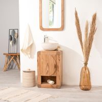 mueble pequeno de cuarto de bano o wc 44 cm de teca maciza