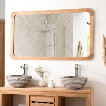 Espejo grande teca 120 x 70