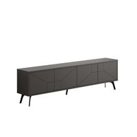 soporte de tv de madera dune - 180 x 29 x 50 cm - gris antracita