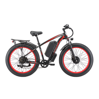 bicicleta electrica sinohon x26 de doble motor 26 pulgadas todoterreno 1056 wh roja