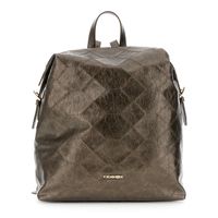 mochila con efecto piel metalizada bronze