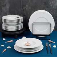 vajilla de 18 piezas porcelana blanco