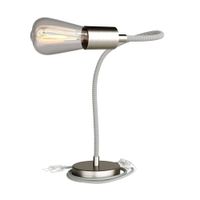 lampara de mesa articulada de luz difusa de color titanio satinado