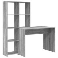 escritorio  mesa de trabajo gris sonoma 1385 x 55 x 143 cm madera de ingenieria