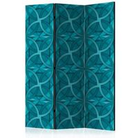 biombo - geometric turquoise 135x172 cm