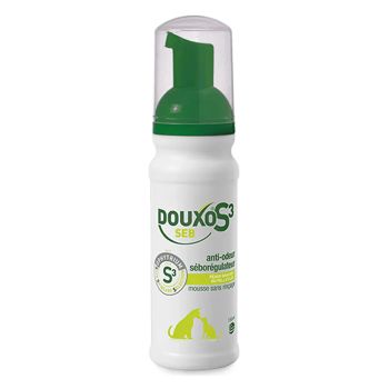 MOUSSE DOUXO S3 SEB PARA PERROS Y GATOS 150ML regula el sebo regulador que hidrata y refuerza la piel de perros y gatos Ceva