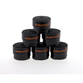 BULLPADEL - PACK AHORRO 6 unidades Overgrip Liso PRO. Varios Colores: Blanco, Rojo, Negro, Naranja, Amarillo - Pack ahorro - Máximo agarre. Grip de padel.