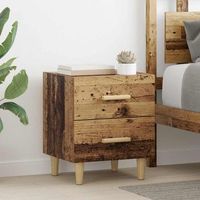 mesita de noche moderna - dormitorio - madera de ingenieria - madera vieja 40x35x475cm