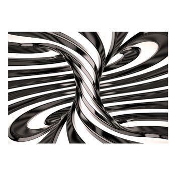 Papel Pintado 3d - Black And White Swirl (200x140 Cm)