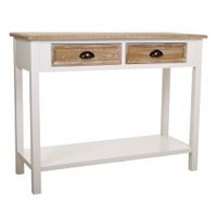 recibidor-consola de madera blanco 100x40x78