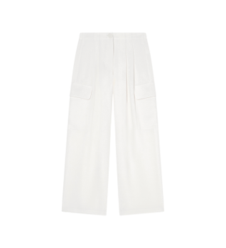 A|X Armani Exchange para mujer. XW001937AF21556U1003 Pantalón Cargo Ancho blanco (S), Casual, Poliéster