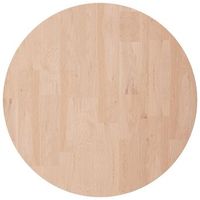 superficie de mesa  tablero escritorio redonda madera de roble sin tratar o40x4 cm