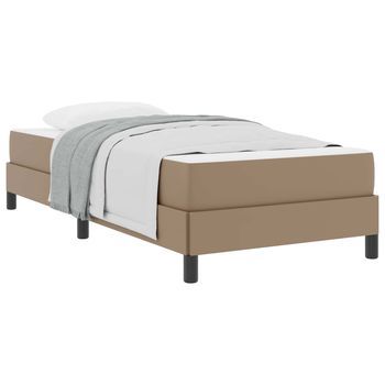 Cama Individual | Cama Para Adulto | Estructura De Cama Con Colchón Capuchino 90 X 200 Cm Tela