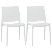 set de 2 sillas apilables maya plastico blanco 50x44x81 cm clp