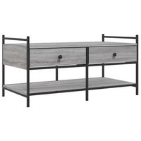 mesa de centrormesa auxiliarrmesa de cafe madera de ingenieria gris sonoma 99x50x50 cm