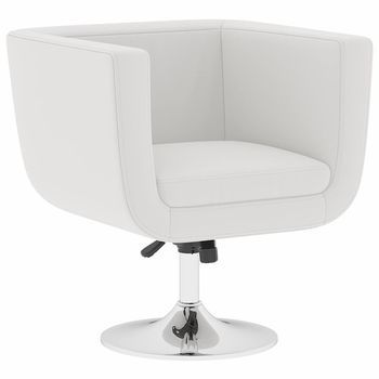 Taburete De Bar Cuero Sintético Blanco Vidaxl