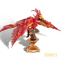 nuevo y creativo pelicula magica bloques de construccion de bestia fenix de fuego animal mitico modelo de pajaro juguete de ladrillo ensamblado regalo para chico y nina