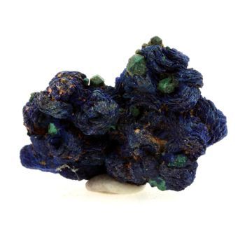 Azurita - Pierre Natural De Francia, Chessy -les -mines - Cristal Multicolor Raro Y Auténtico | 47.52 Ct - Certificado De Autenticidad Incluido | 30 X