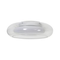 lampara de techo moderna con led integrado pantalla de vidrio en forma de anillo base de metal con regulador de intensidad transparente nith