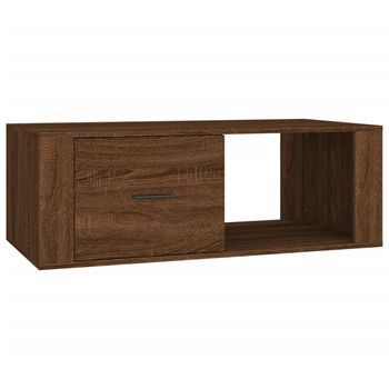 Mesa De Centro，mesa Auxiliar，mesa De Café Madera Contrachapada Marrón Roble 100x50,5x35 Cm