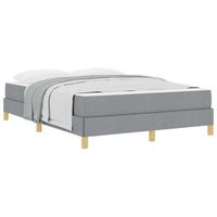 cama tapizada  200 x 140 cm  madera - gris