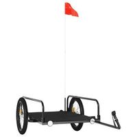 remolque para bicicletas hierro negro 135x70x37 cm vidaxl