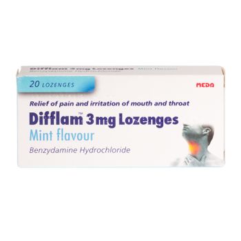Difflam 3mg Lozenges Mint Flavour