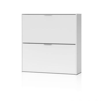 Zapatero de 2 puertas abatibles 75x76 cm melamina blanco