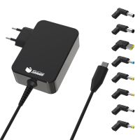 pccom essential cargador universal 90w usb-c 8 adaptadores para portatil