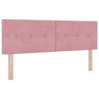 cabecero montaje en la pared manual rosa 144 cm terciopelo