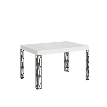 Mesa Extensible 80x140/224 Cm Ghibli Fresno Blanco Estructura Antracita