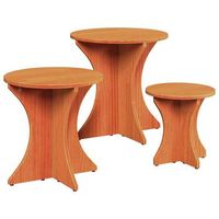 mesa de cafe 3 pcs marron cera vidaxl