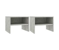 vidaxl mesitas de noche 2 uds madera contrachapada hormigon 40x30x30cm