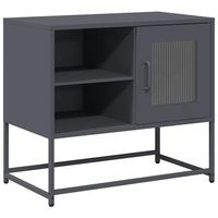 mueble para tv de acero gris antracita 68x39x605 cm