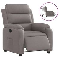 sillon de salon  silla  sillon reclinable electrico tela gris taupe