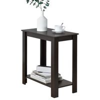 mesa de centro chur con estante inferior mdf 613 x 60 x 30 cm - color cafe encasa