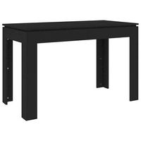 mesa de comedor de madera contrachapada negro 120x60x76 cm vidaxl