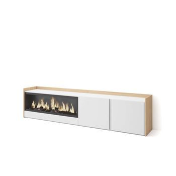 Mueble Tv Maro-01 Con Chimenea Eléctrica Xxl Para Salón