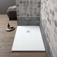 plato de ducha de resina 150x80 blanco efecto piedra