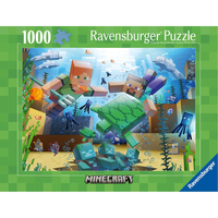 ravensburger - puzzle de 1000 piezas minecraft 12000421