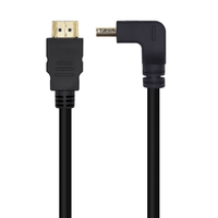 aisens cable hdmi v20 acodado premium alta velocidad  hec 4k60hz 18gbps am-am negro 10m