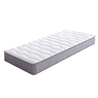 colchon de muelles 90x200 cm colchon firmeza h3 ergonomico grosor 20 cm tela y metal blanco