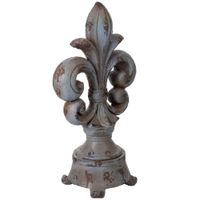 figura flor color piedra 34x22x63h cm