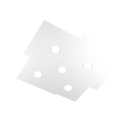 lampara de techo cuadrada toplight plate de 5 luces con casquillo gx53 estructura blanca diseno moderno 73x67x3cm