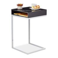mesa auxiliar con patas de metal - blacksilver - 10x621x46cm