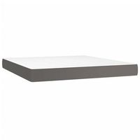 colchon matrimonial  colchon de cama  colchao de muelles ensacados cuero sintetico gris 160x200x20 cm