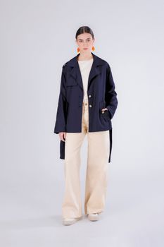 gabardina de tejido técnico navy