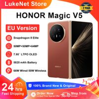 honor magic v5 version europea telefono inteligente 5g original pantalla oled hdr dual procesador snapdragon 8 elite bateria de 5820 mah pantalla de 795 pulgadas carga rapida de 66 w