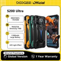 estreno mundial doogee s200 telefono ultra resistente 48gb  1tb dimensidad 7400 672 rfhd  120hz pantalla 11000mah bateria 66w nfc smartphone